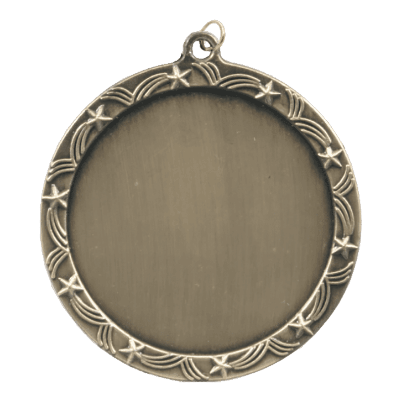 Stars 2" Insert Holder Medal-Antique Gold (Insert not Included)