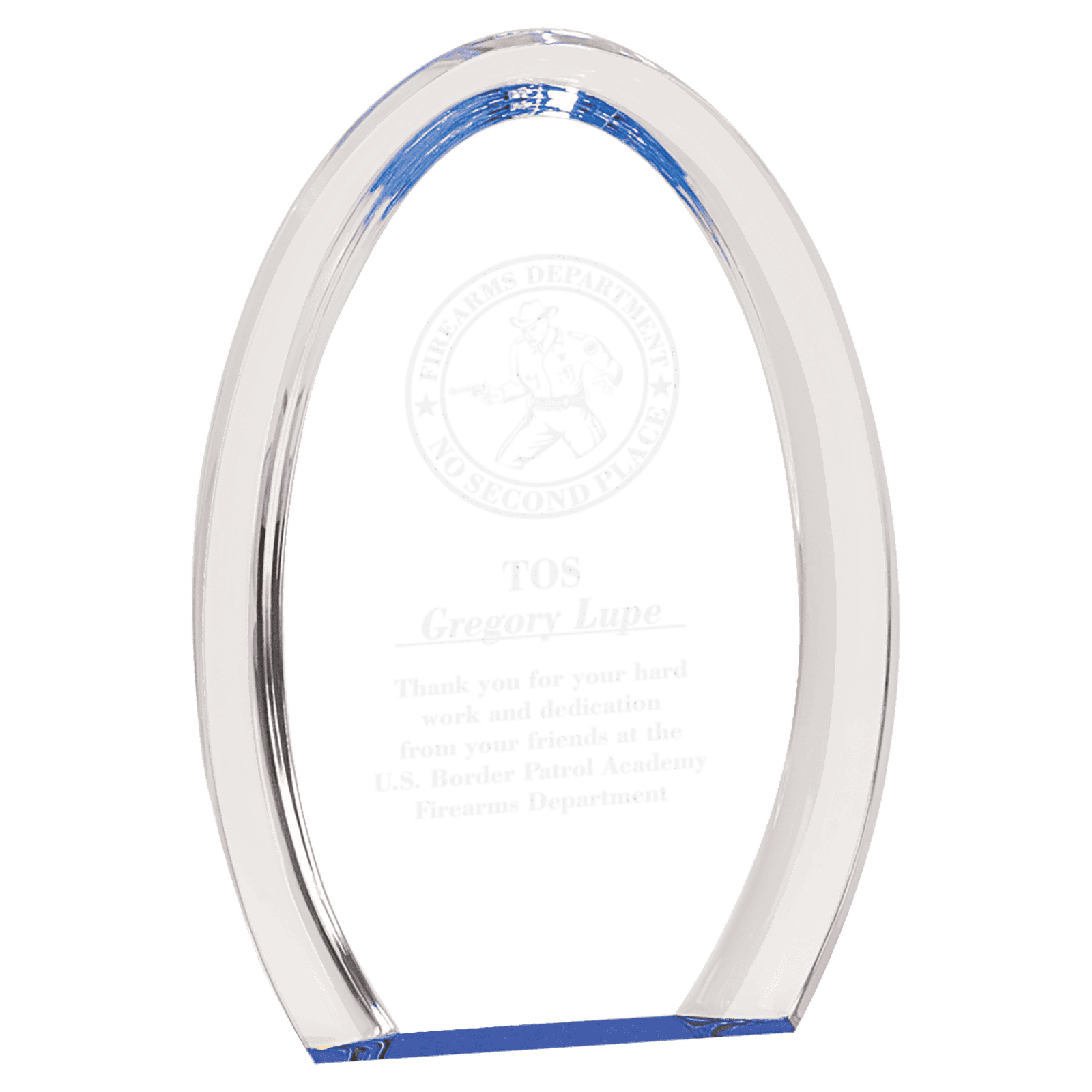 7" Blue Oval Halo Acrylic