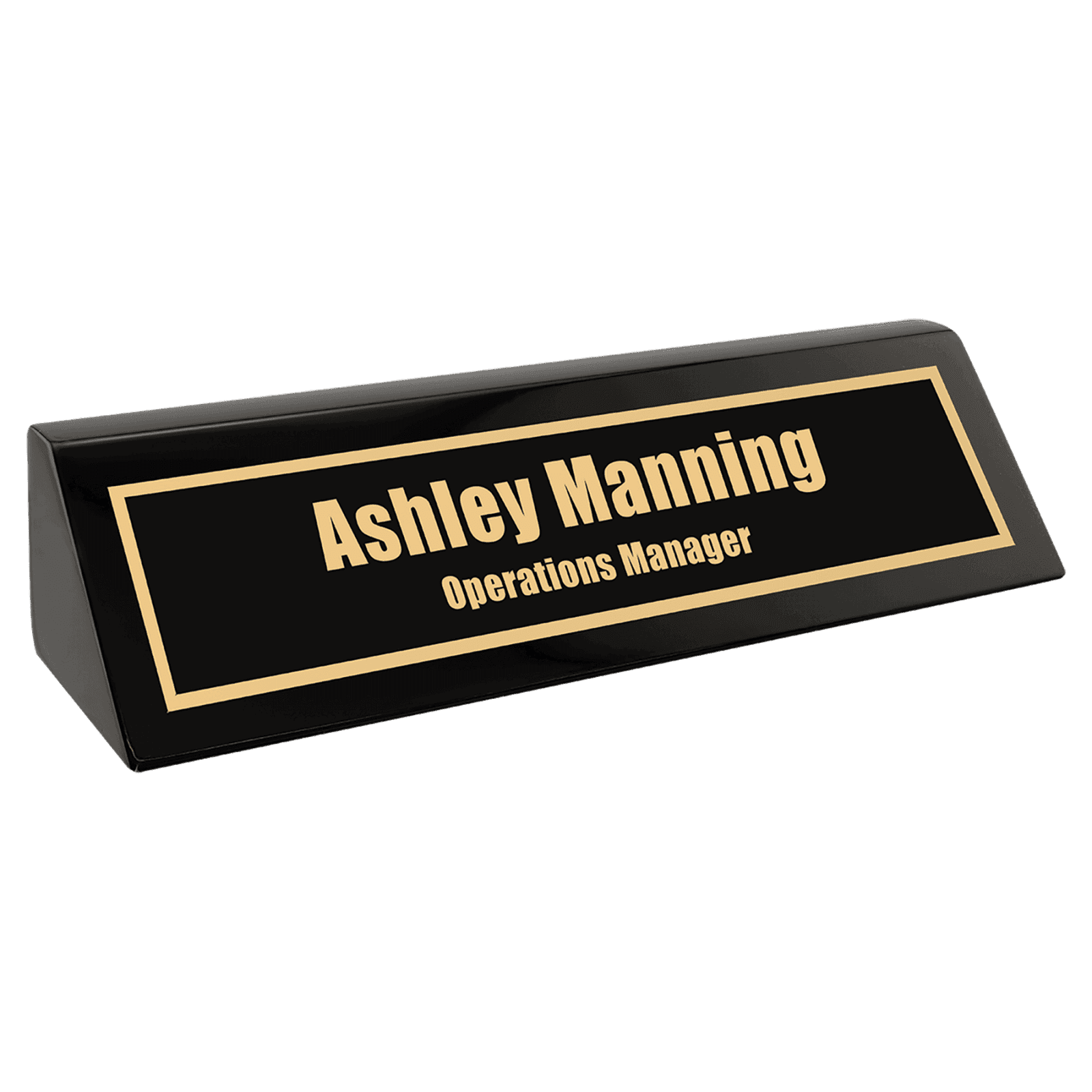 Black Piano Finish Desk Wedge