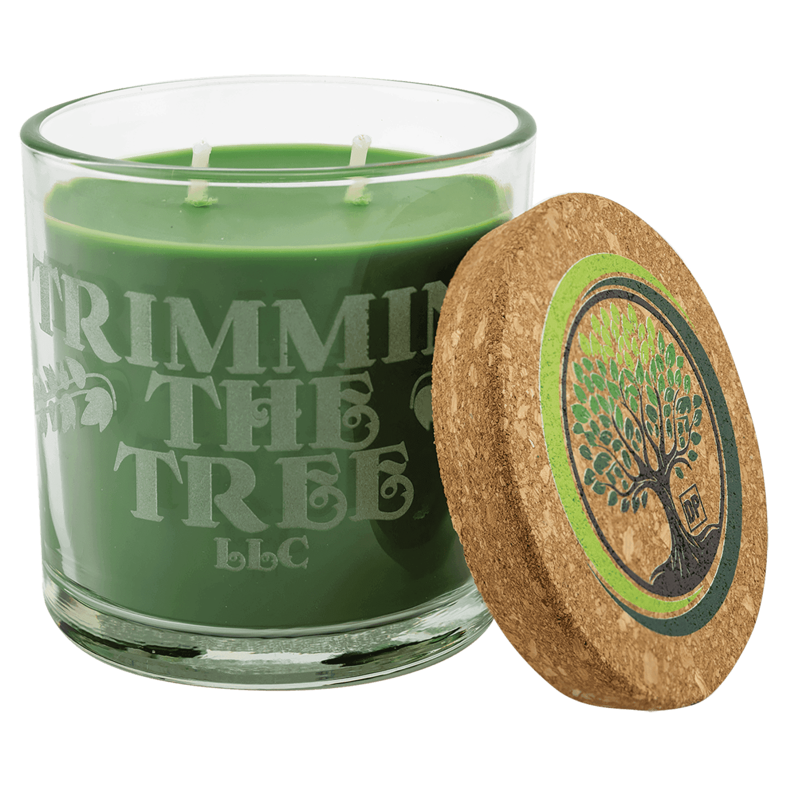 Trim the Tree Candle in a Glass Holder with Cork Lid, 14 oz.